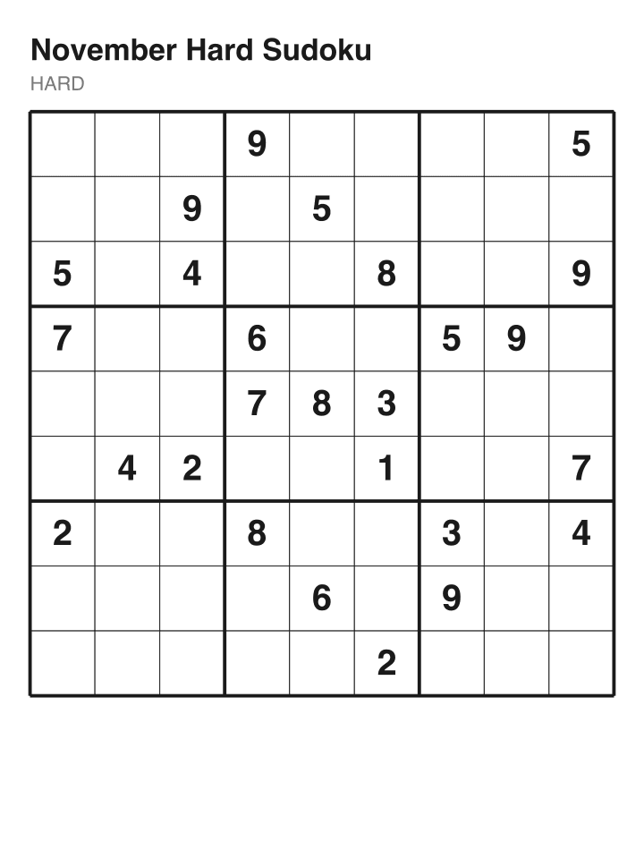 Hard sudoku puzzle, 26 clues
