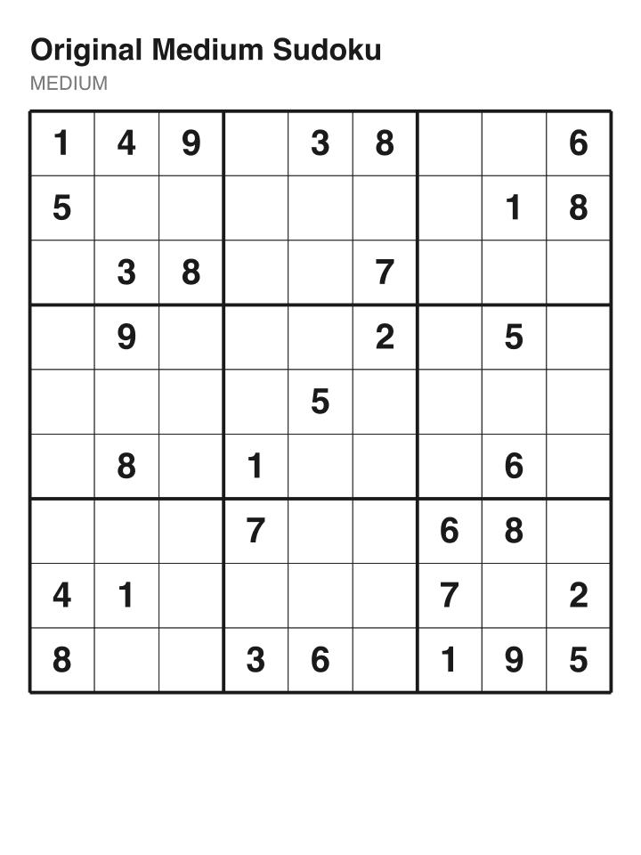 Original Medium Sudoku