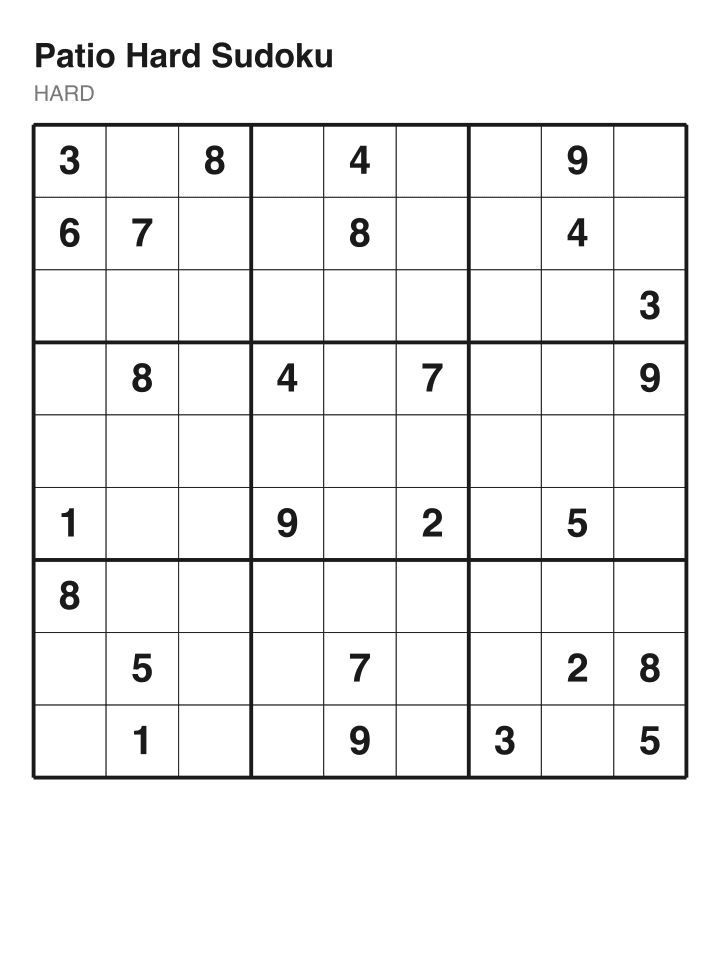Hard sudoku puzzle, 26 clues