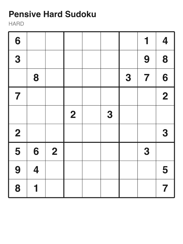 Hard sudoku puzzle, 26 clues