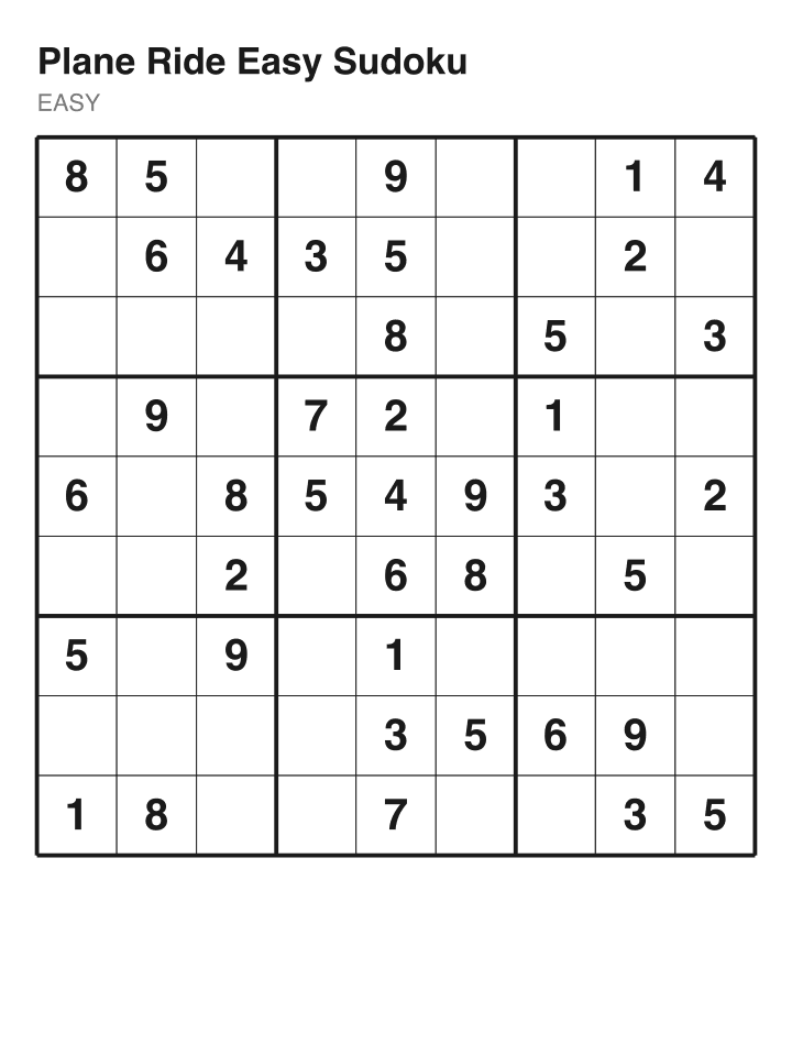Easy sudoku puzzle, 40 clues