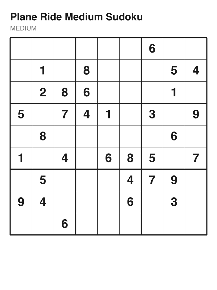 Medium sudoku puzzle, 32 clues