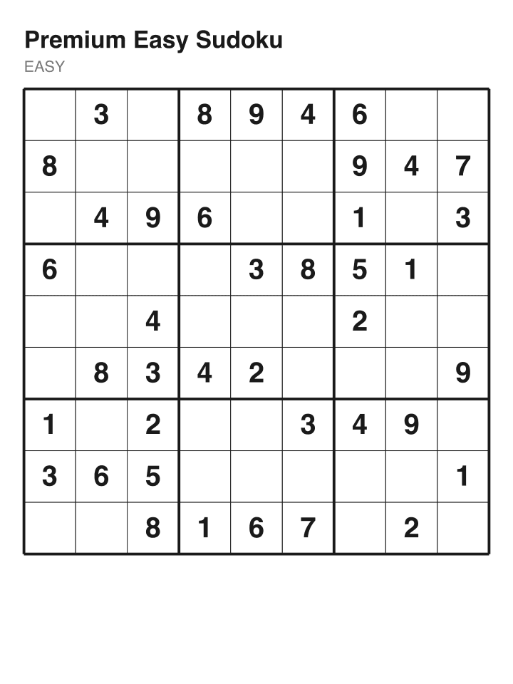 Easy sudoku puzzle, 40 clues