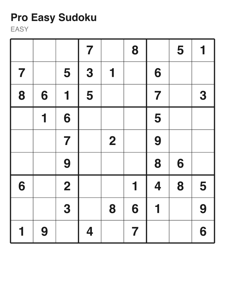 Easy sudoku puzzle, 40 clues