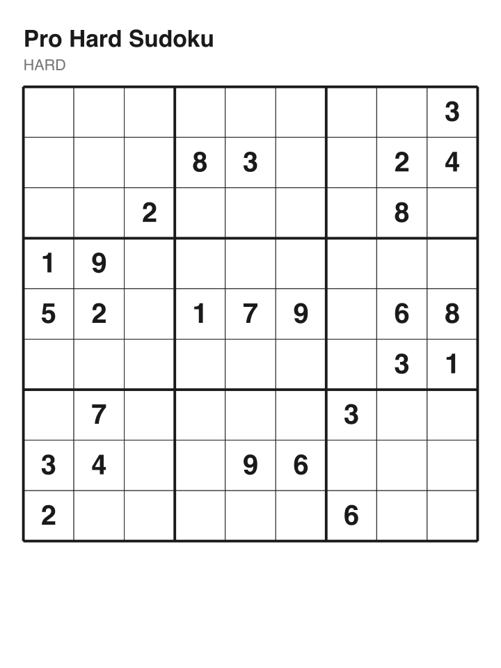 Hard sudoku puzzle, 26 clues