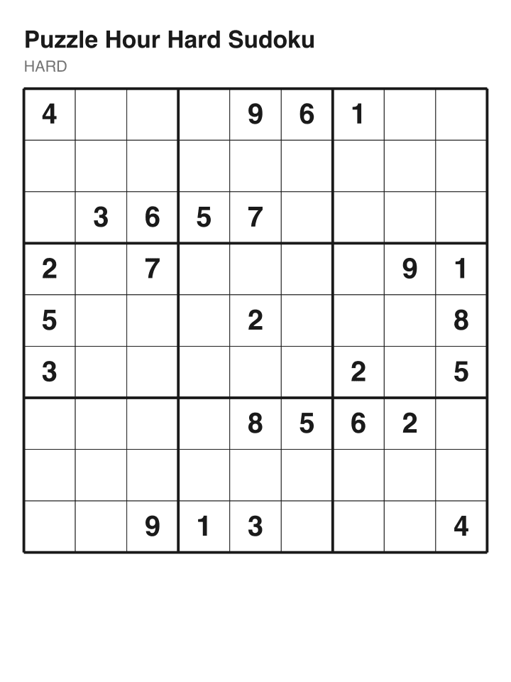 Hard sudoku puzzle, 26 clues