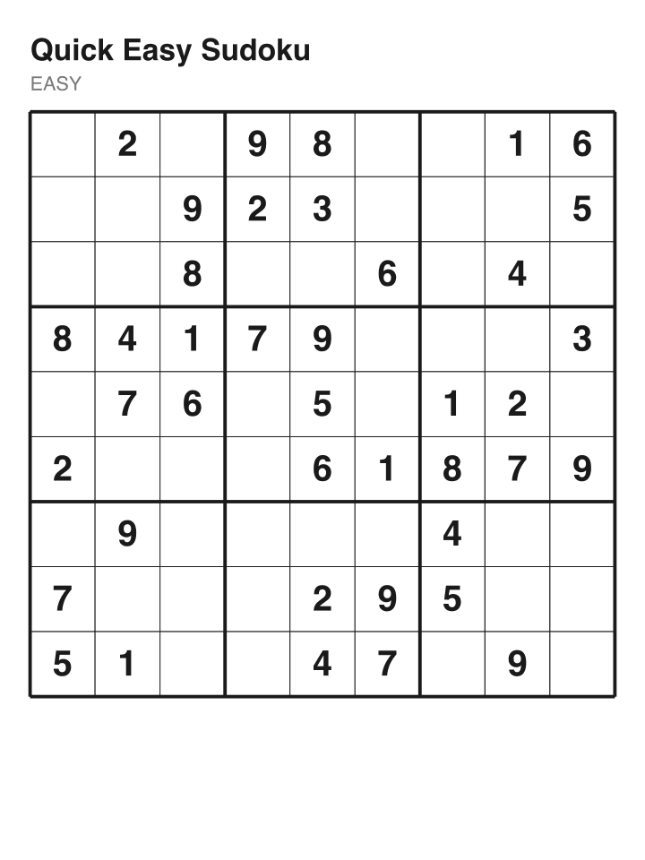 Easy sudoku puzzle, 40 clues