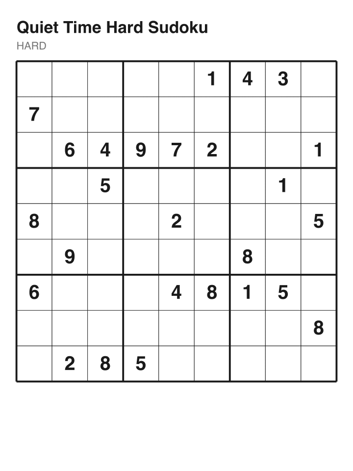 Hard sudoku puzzle, 26 clues