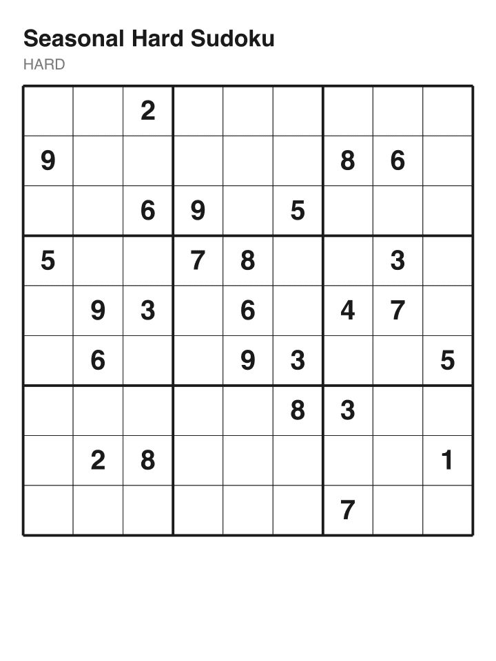 Hard sudoku puzzle, 26 clues