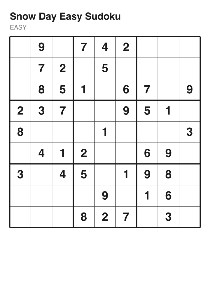 Easy sudoku puzzle, 40 clues