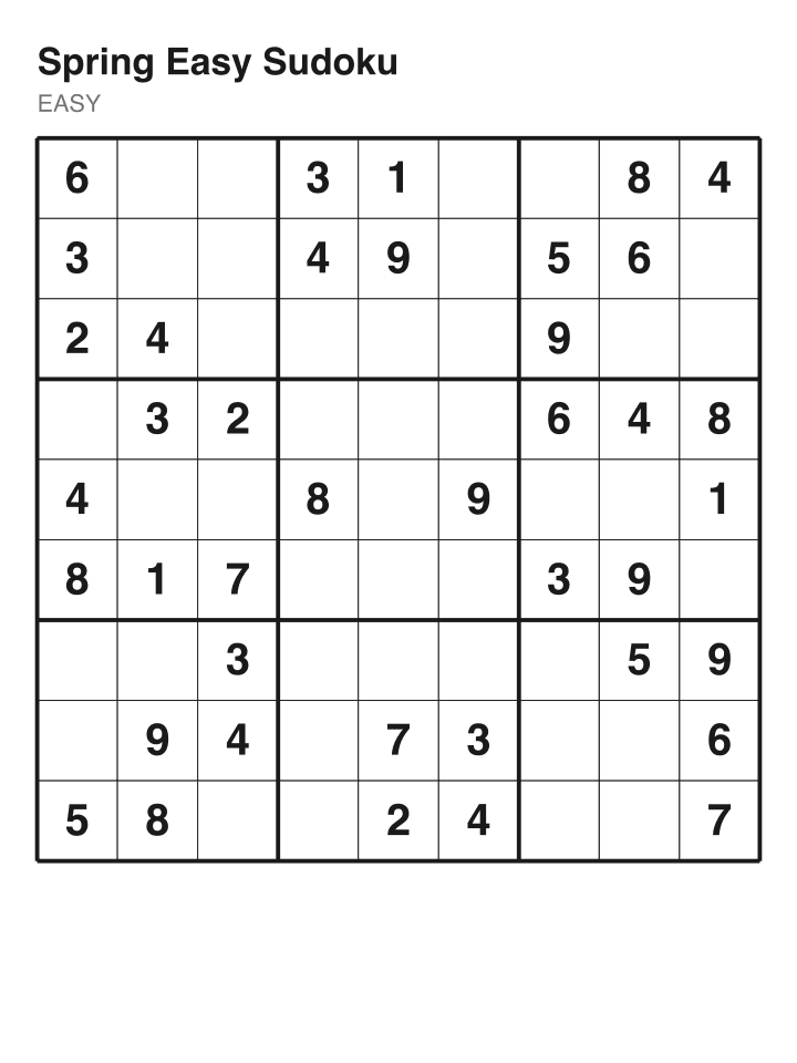 Easy sudoku puzzle, 40 clues