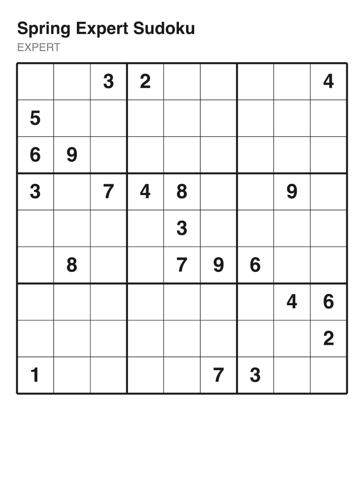 Expert sudoku puzzle, 22 clues