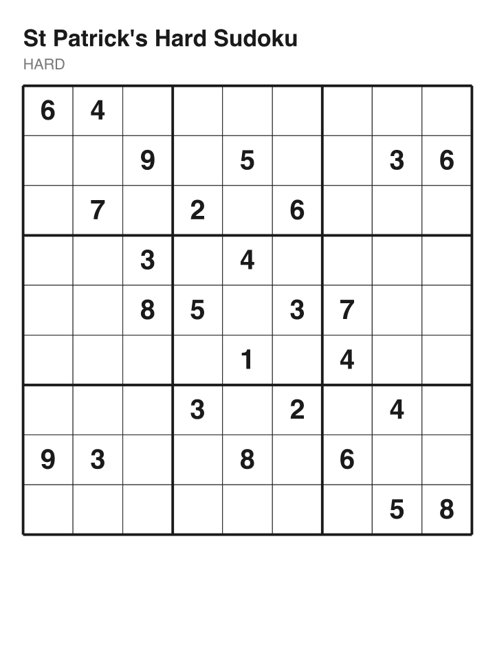 Hard sudoku puzzle, 26 clues