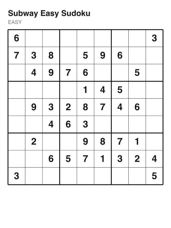 Easy sudoku puzzle, 40 clues