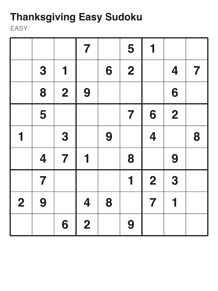 Easy sudoku puzzle, 40 clues