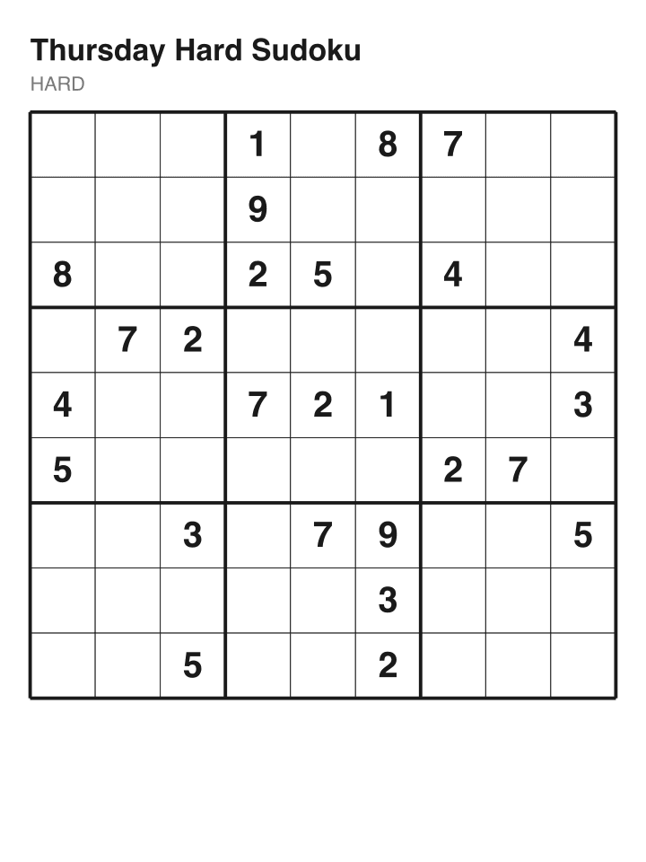 Hard sudoku puzzle, 26 clues