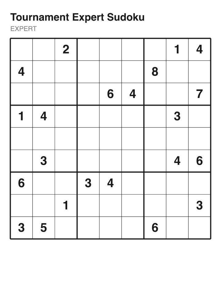 Expert sudoku puzzle, 22 clues