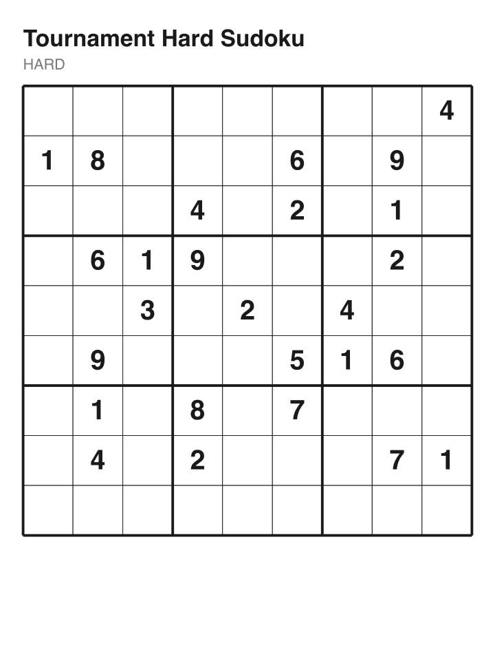 Hard sudoku puzzle, 26 clues