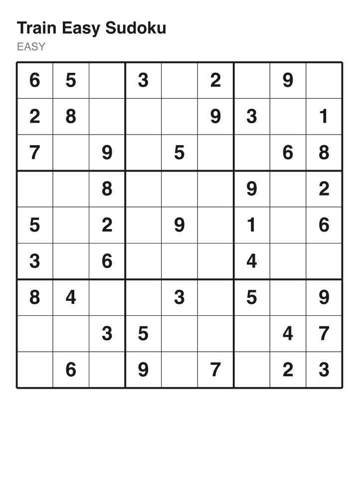 Easy sudoku puzzle, 40 clues