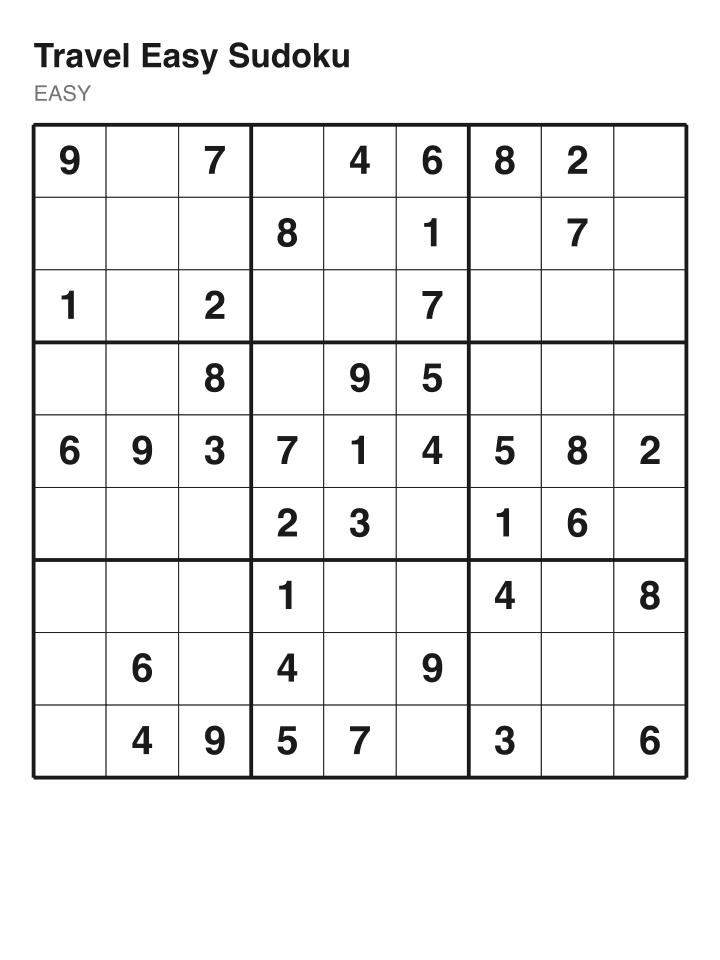 Easy sudoku puzzle, 40 clues