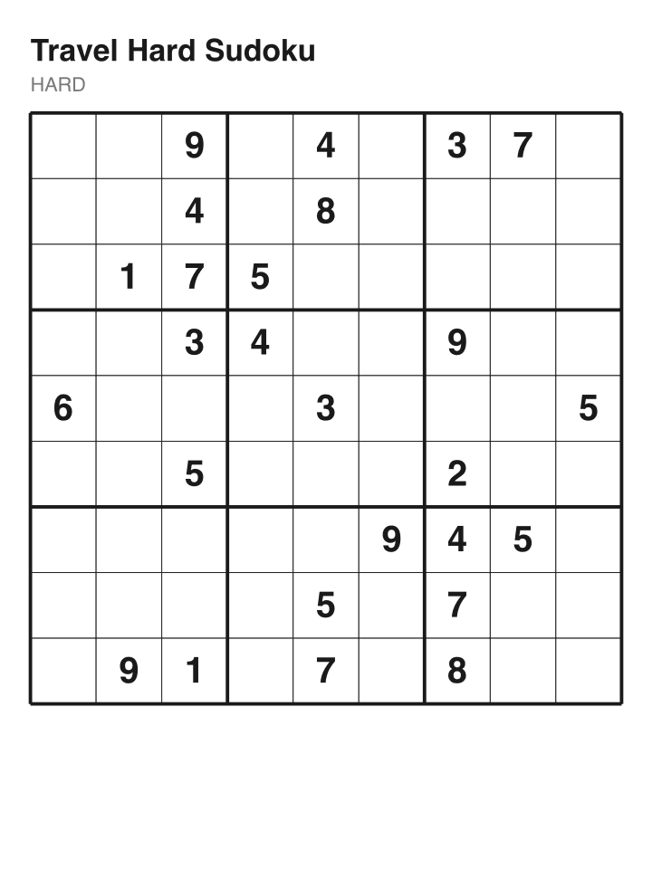 Hard sudoku puzzle, 26 clues