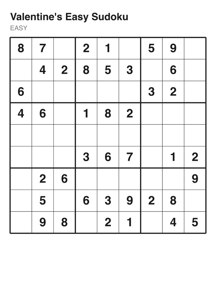 Easy sudoku puzzle, 40 clues