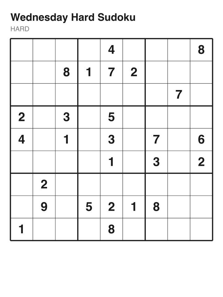Hard sudoku puzzle, 26 clues