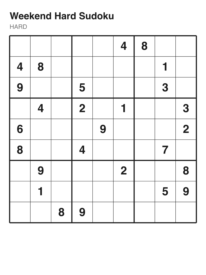Hard sudoku puzzle, 26 clues