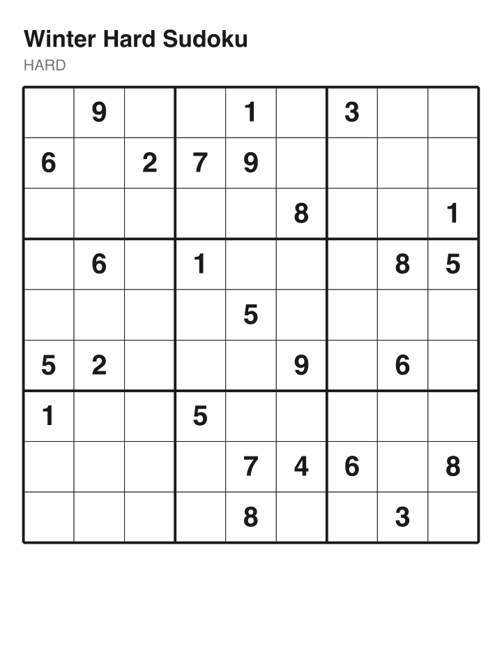 Hard sudoku puzzle, 26 clues
